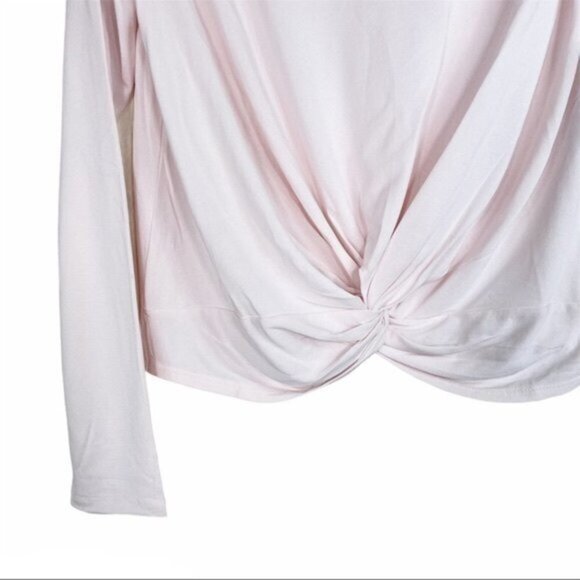 NWT JOY LAB FRONT TWIST PINK LONG SLEEVE TEE L Athleisure Soft Comfort JOYLAB - Picture 5 of 9